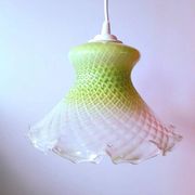 Tinted glass pendant light 1950
