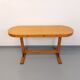 Oval table / vintage pine console from the 60s 70s