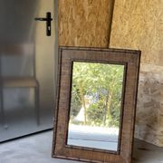 Bamboo and rattan mirror, 1960s-1970s