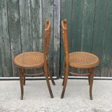 Paire de chaises de bistrot 1950