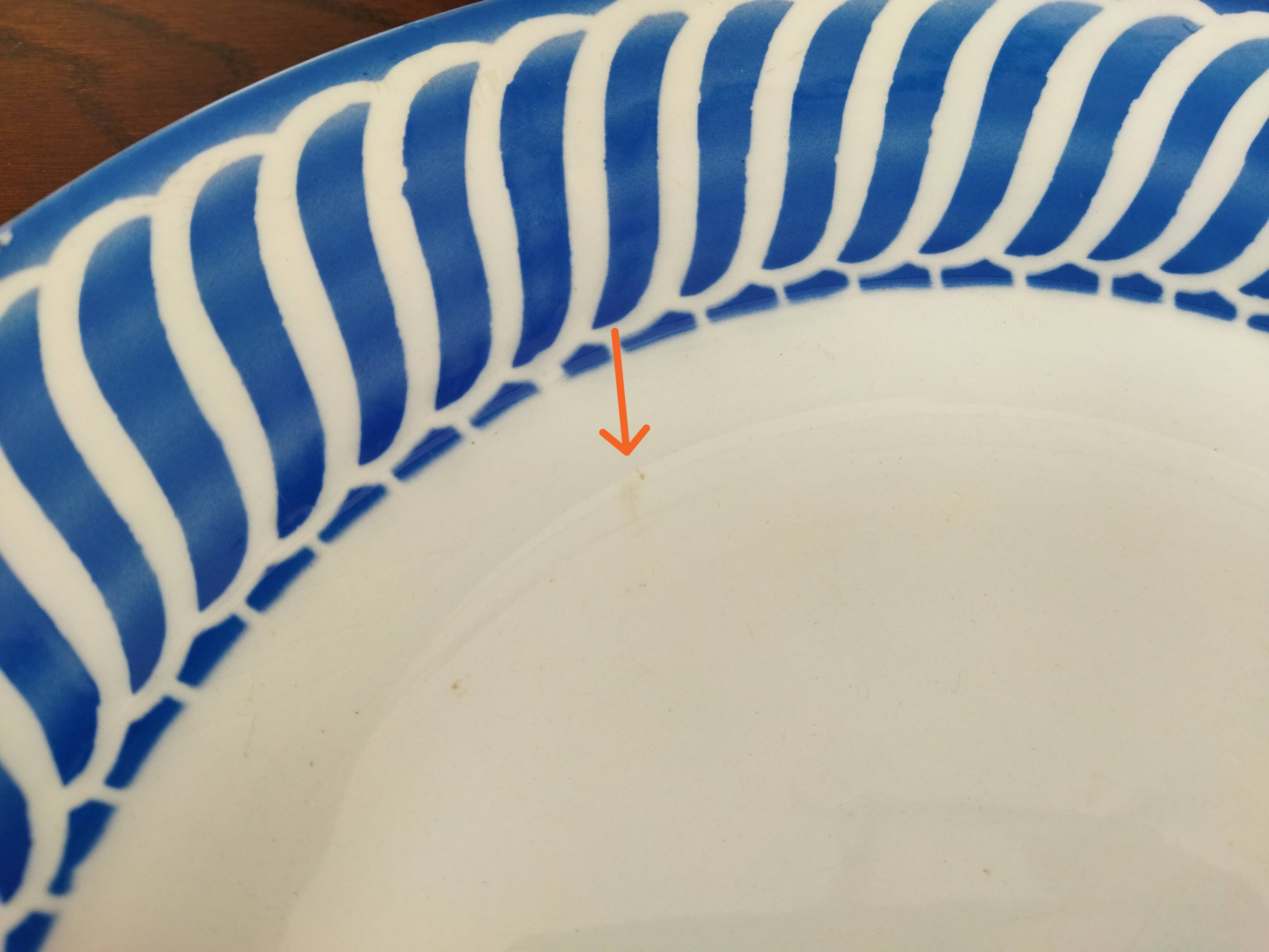 Plat Digoin Sarreguemines "Jacquot" bleu