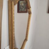 Golden resin mirror in Baroque style from the 70s/80s