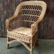 Fauteuil vintage rotin et osier