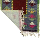 Tapis Tulu Vintage Turc Oushak 110x145 cm Laine Fait Main