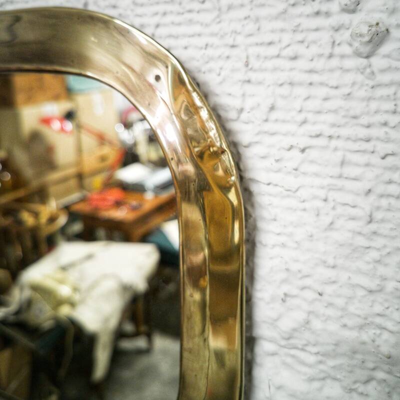 Brass mirror 43x29cm