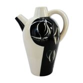 Carafe en céramique Campione Bellinzona, signature Cucchi des années 1950, moderniste du milieu de siècle en céramique italienne