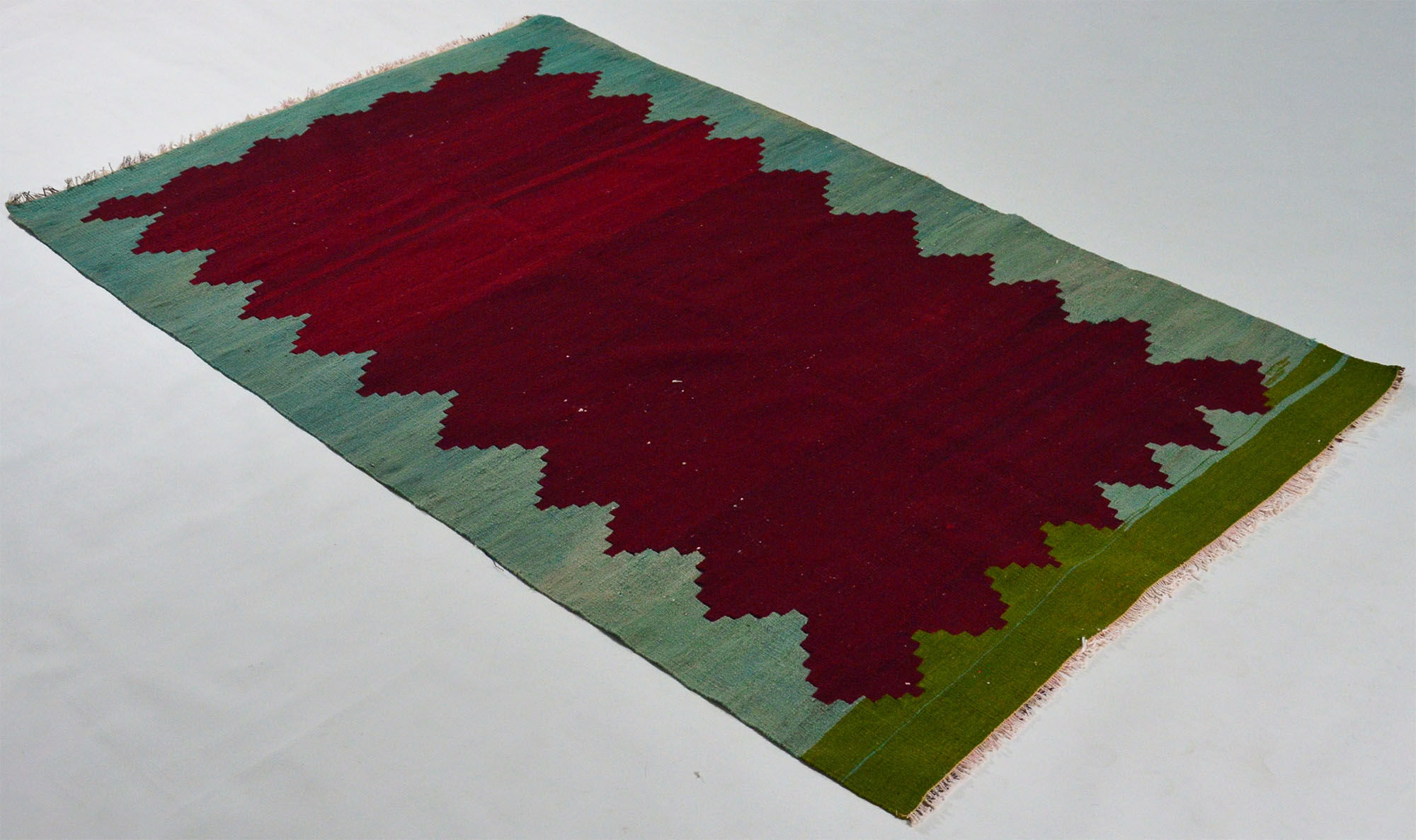 Anatolian handmade kilim rug 215 cm x 132 cm