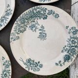 6 Flat plates iron earth by Bertrand Bordeaux / model Anémones