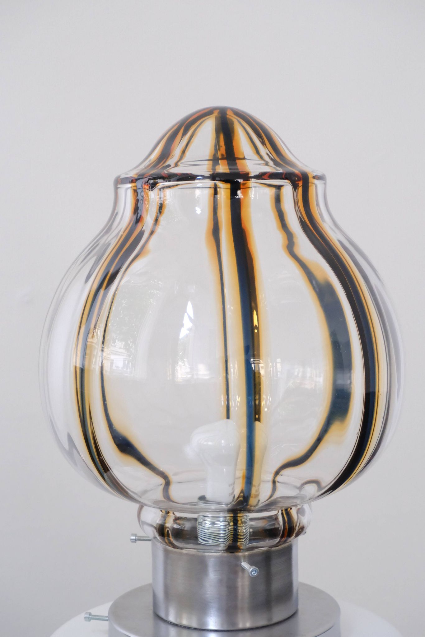 Murano glass lamp, tulip-shaped