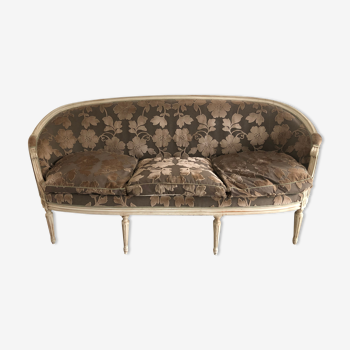 Old velvet bench Louis XVI style