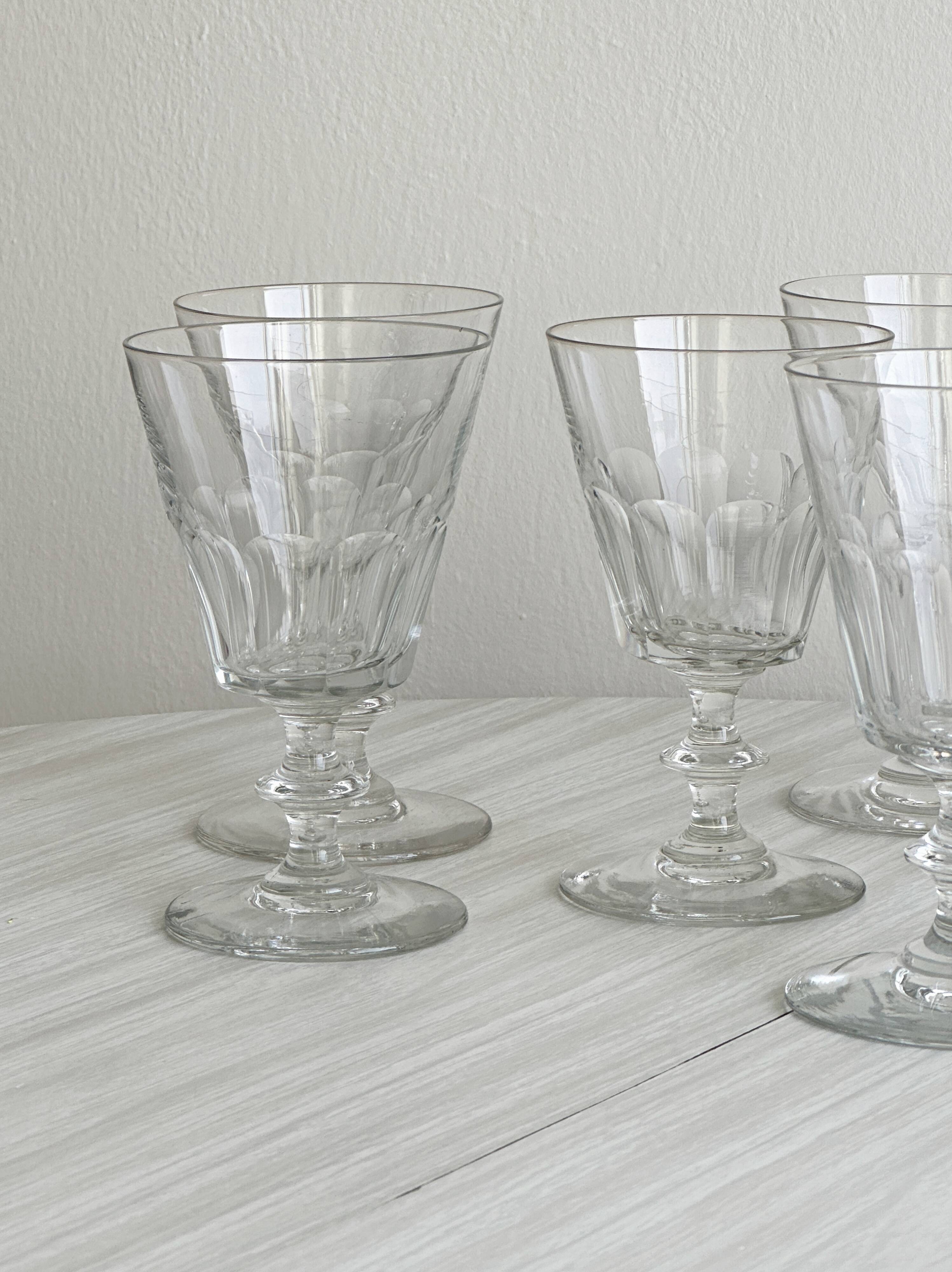 6 glass stemware glasses
