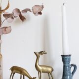 Vintage brass deer and doe