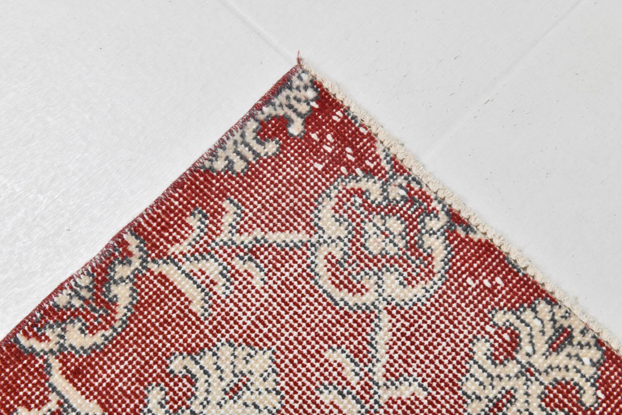 7x11 Brick Red & Beige Persian Vintage Rug, Floral Bohemian Decor,207x333Cm