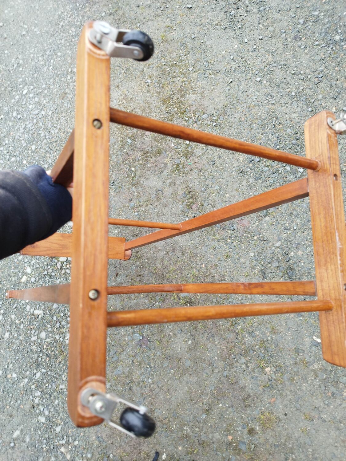 Double wooden night valet