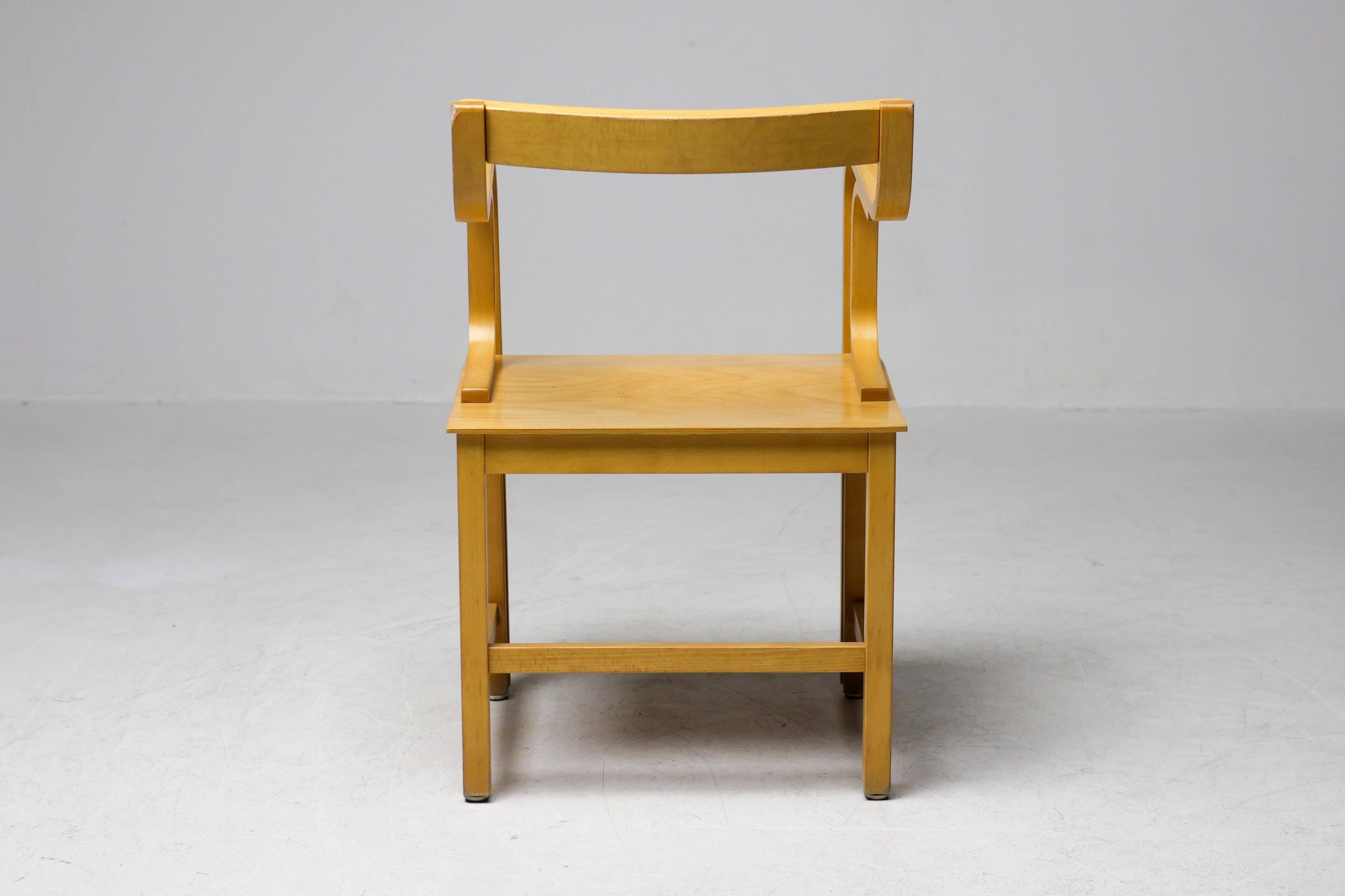 Enraf Nonius chair in solid beech - Dutch Functionalist Design