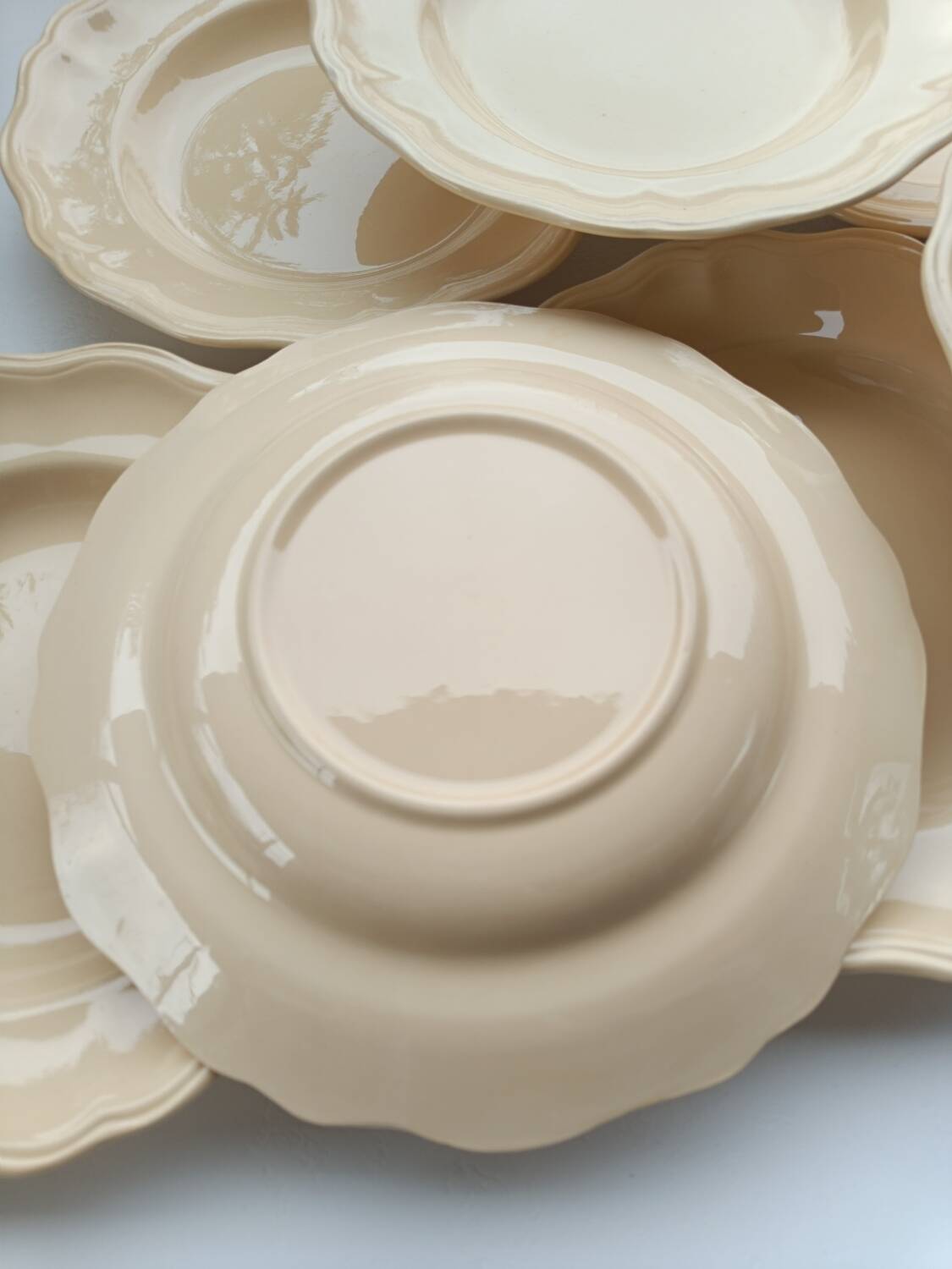 Sarreguemines ivory plates