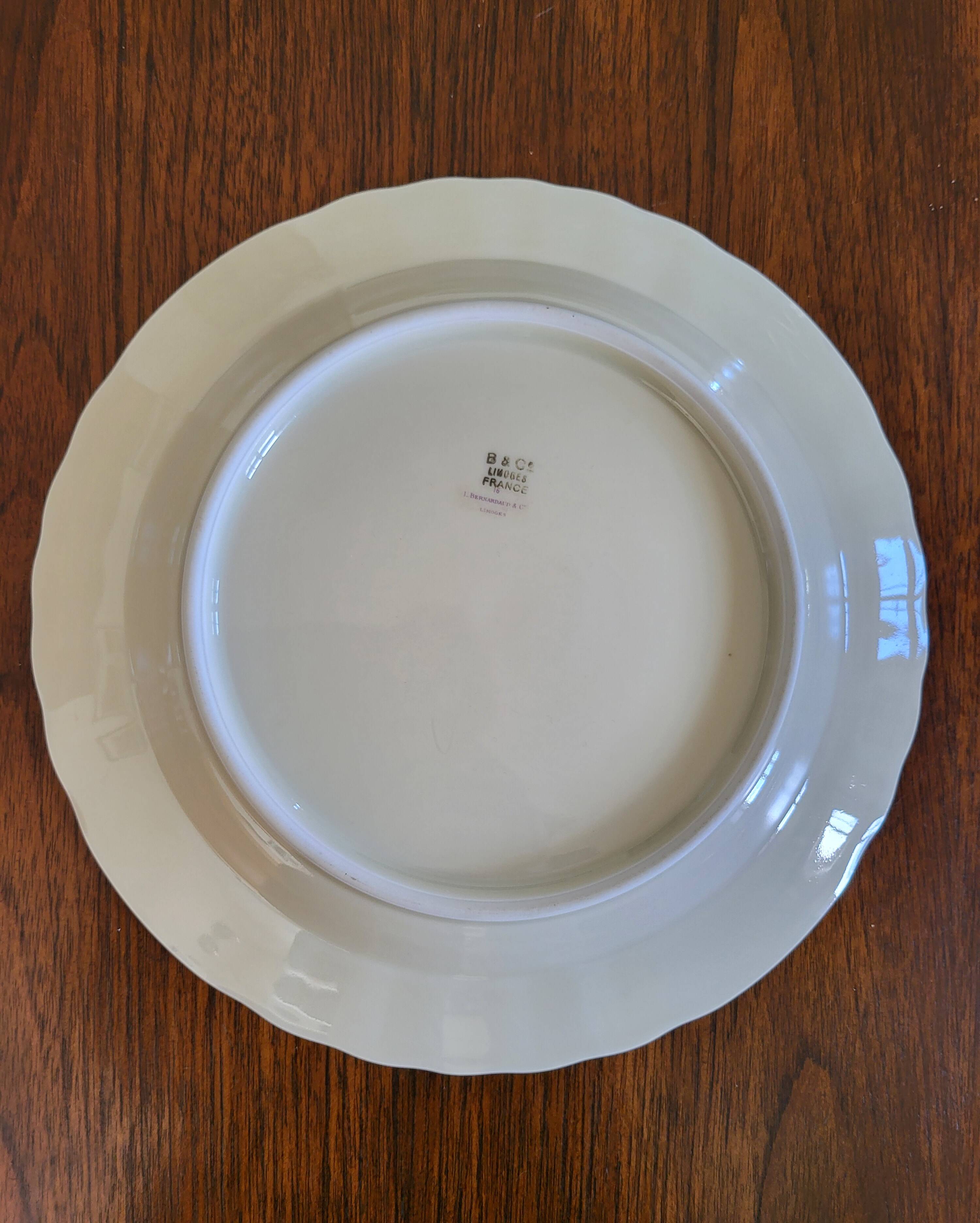 Limoges Bernardaud round serving platter in porcelain