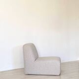 3 gray foam armchairs