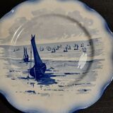 Sarreguemines earthenware plate with Marine decor late 19th century early 20th century