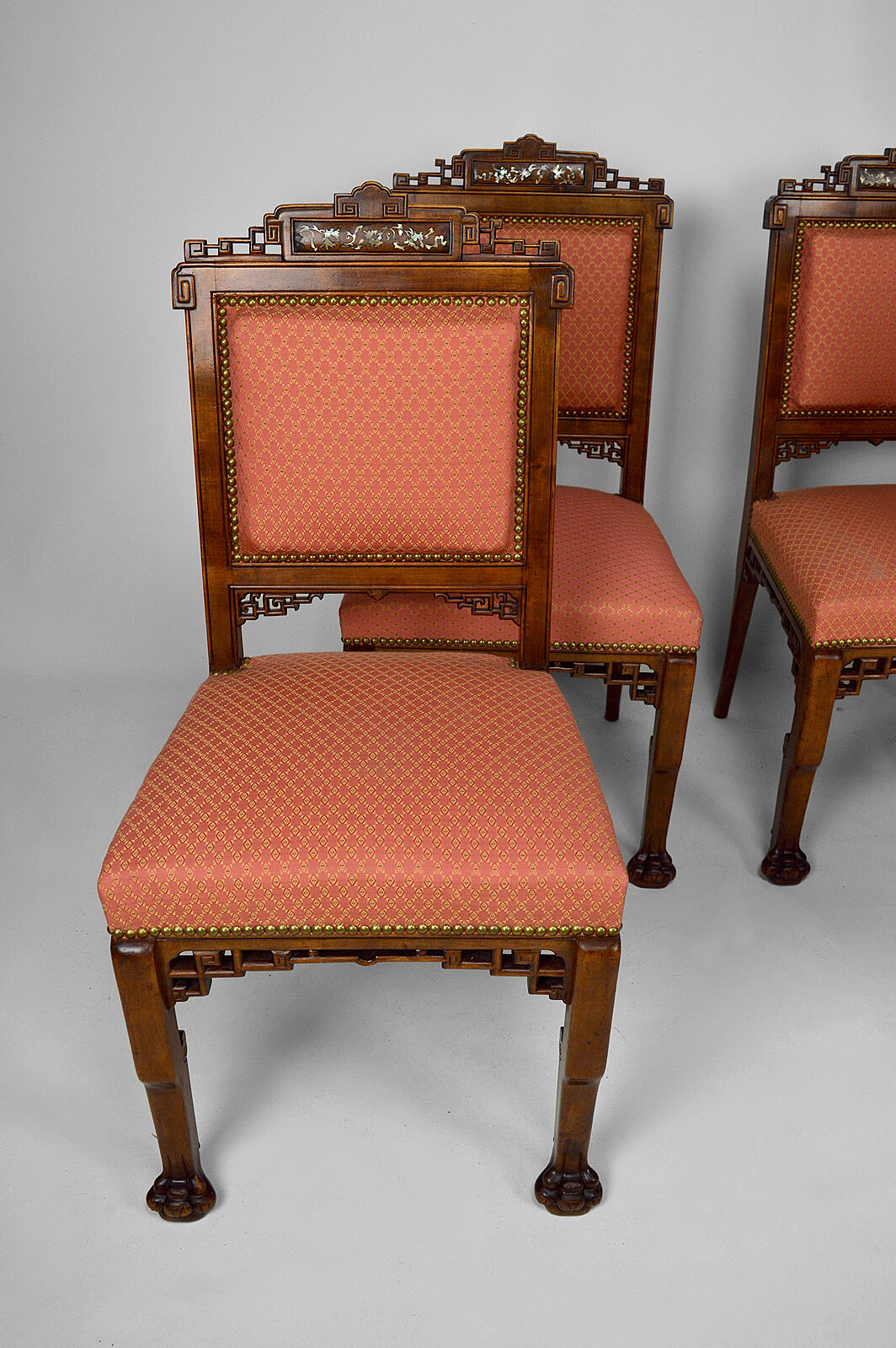 Set of 4 Japanese chairs by Gabriel Viardot, circa 1880