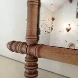 Set of vintage wood mirrors bamboo effect