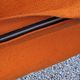 Pair of designer armchairs in orange fabrics and chrome tubes from the 70s