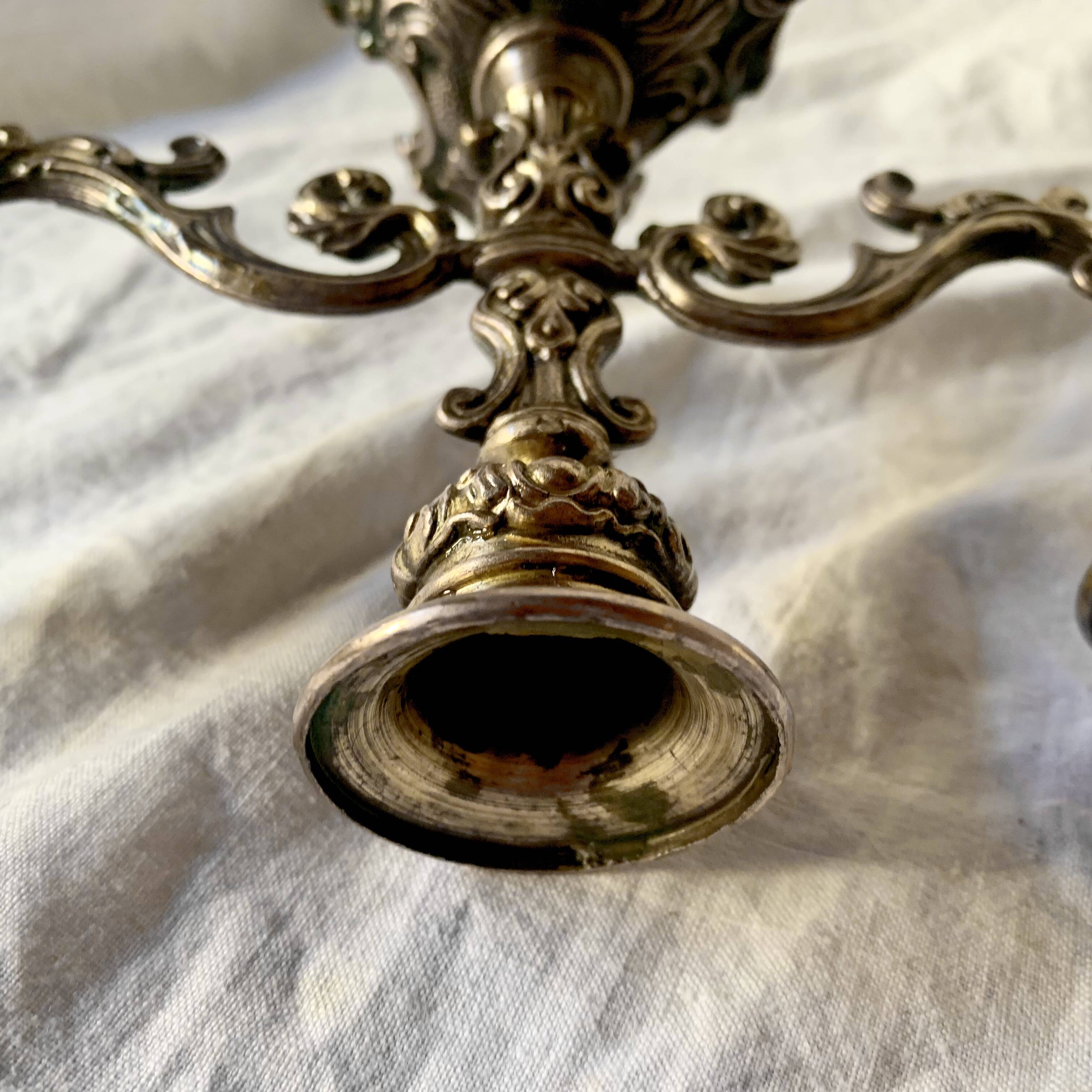 Pair of vintage brass candlesticks - Made in Italy