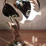 Gold metal flower lamp