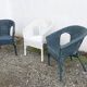 3 vintage rattan armchairs, adult size, 1960s