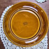 6 Gien earthenware asparagus plates – honey-brown glaze