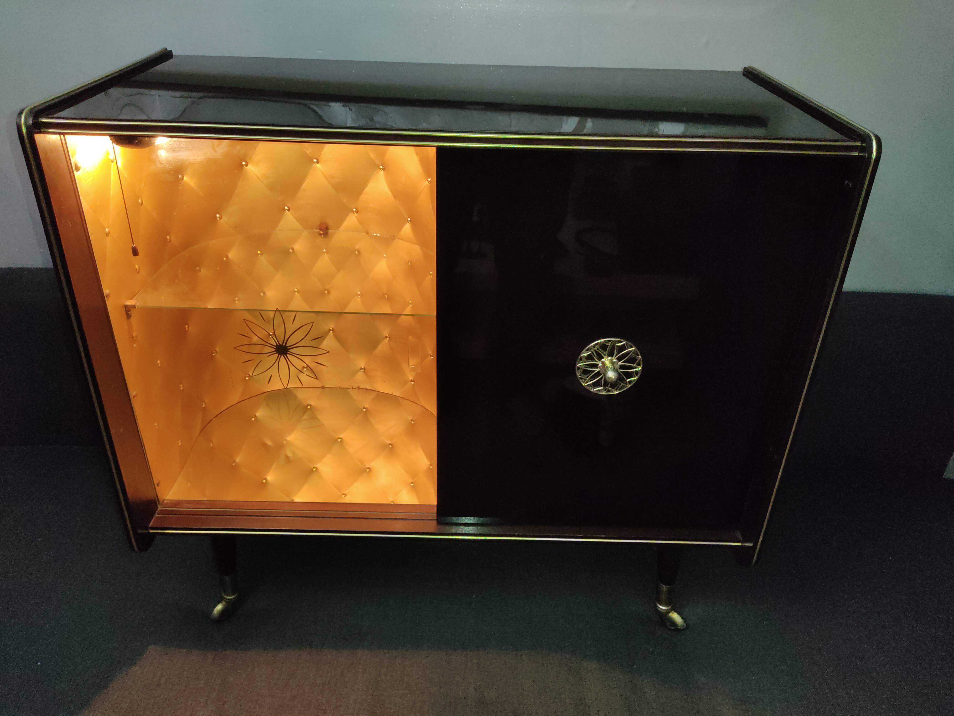 Vintage bar furniture 1950 on wheels