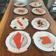 Set of 8 Constructivist plates