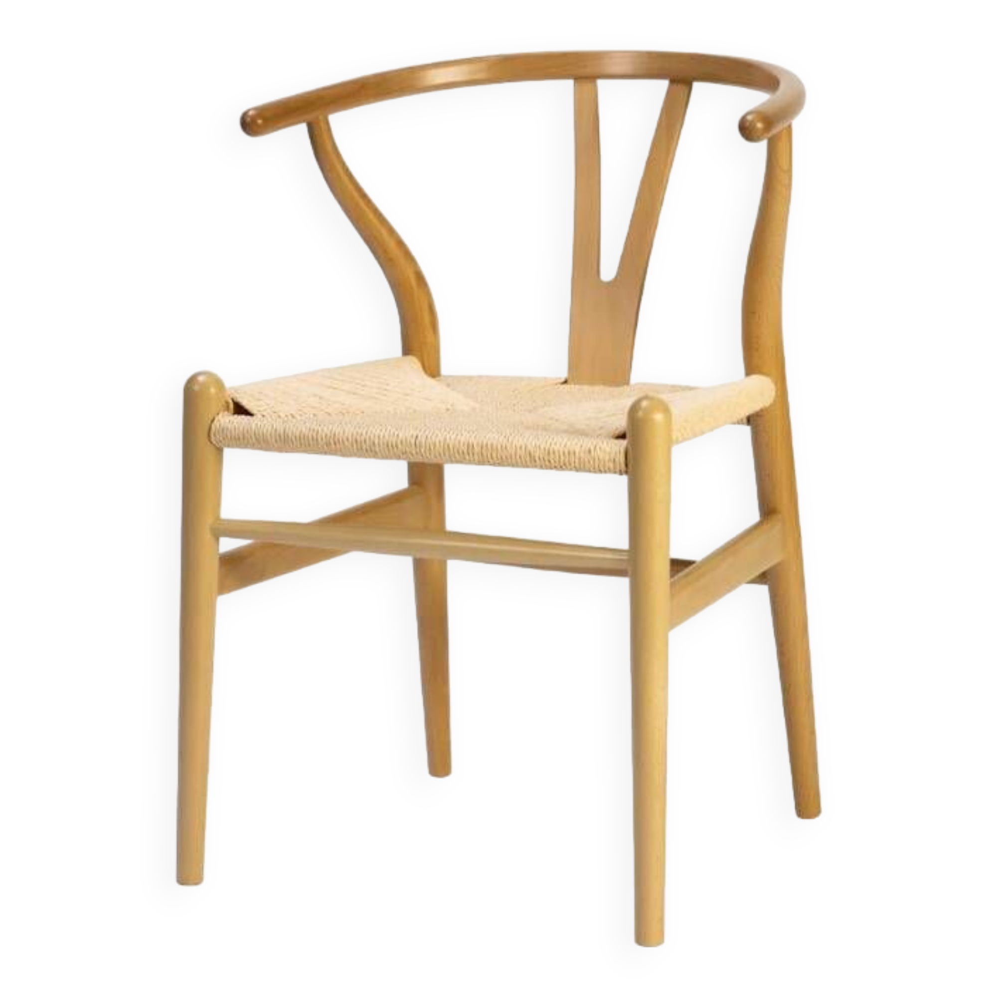 LIV Scandinavian chair in natural wood and rope