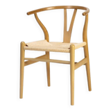 LIV Scandinavian chair in natural wood and rope