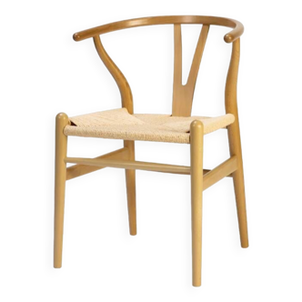 Chaise scandinave en bois naturel et corde LIV