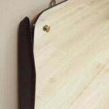 Mirror in mahogany frame, Italian design, 1970s, production: Italy