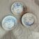 Set of three HB English porcelain plates