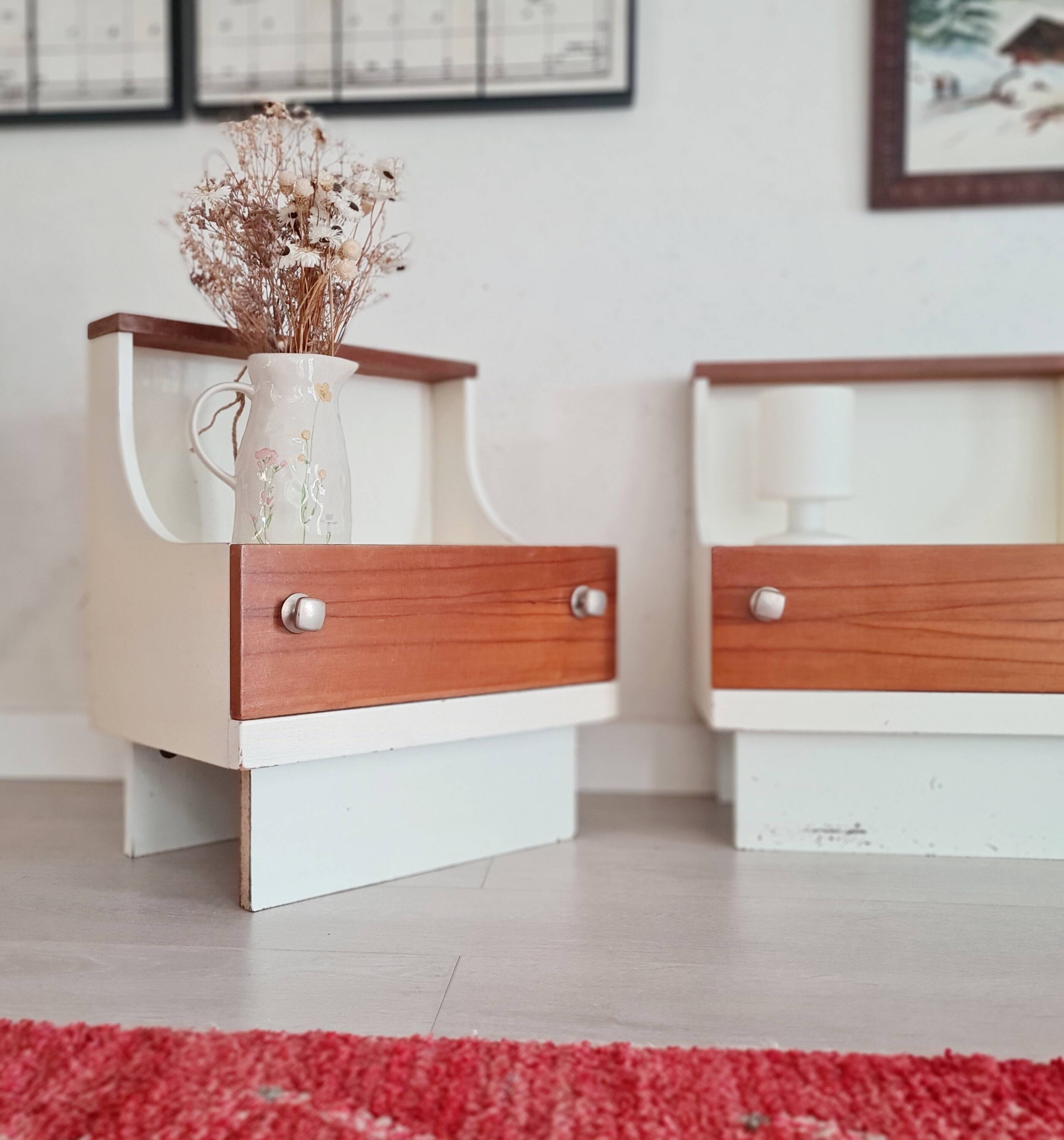Pair of 70s bedside tables