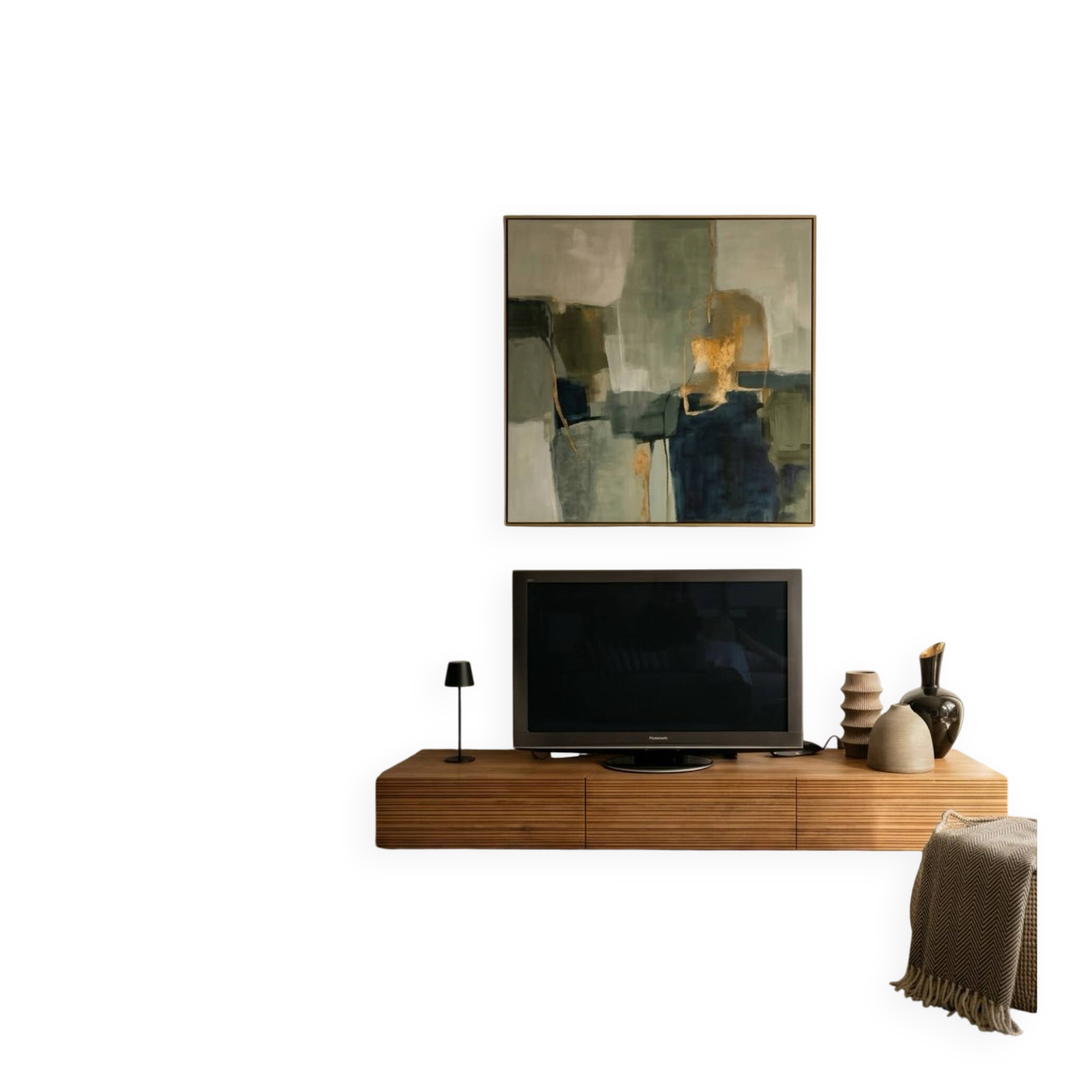 Solid oak TV unit