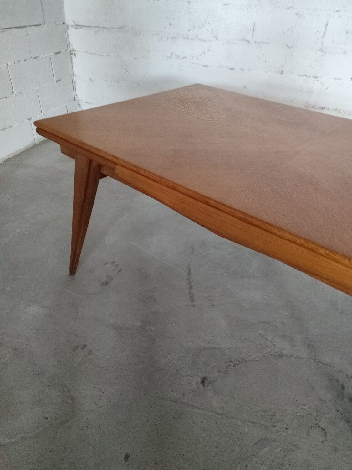 Vintage compass foot dining table