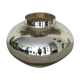Vase boule en verre mercurisé
