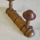 Wall-mounted coat rack in solid wood - 1950s/60s