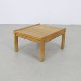 Fauteuils Safari en cuir et table basse par Carl Heinz Bergmiller, 1970