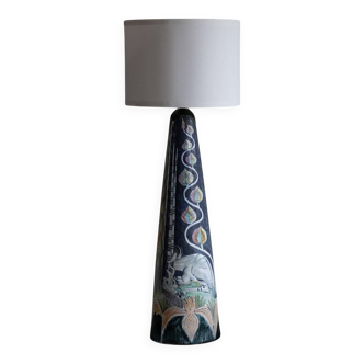 Marian Zawadzki "Oryx" Unique Floor Lamp, Tilgmans Ceramic, Sweden, Dated 1960