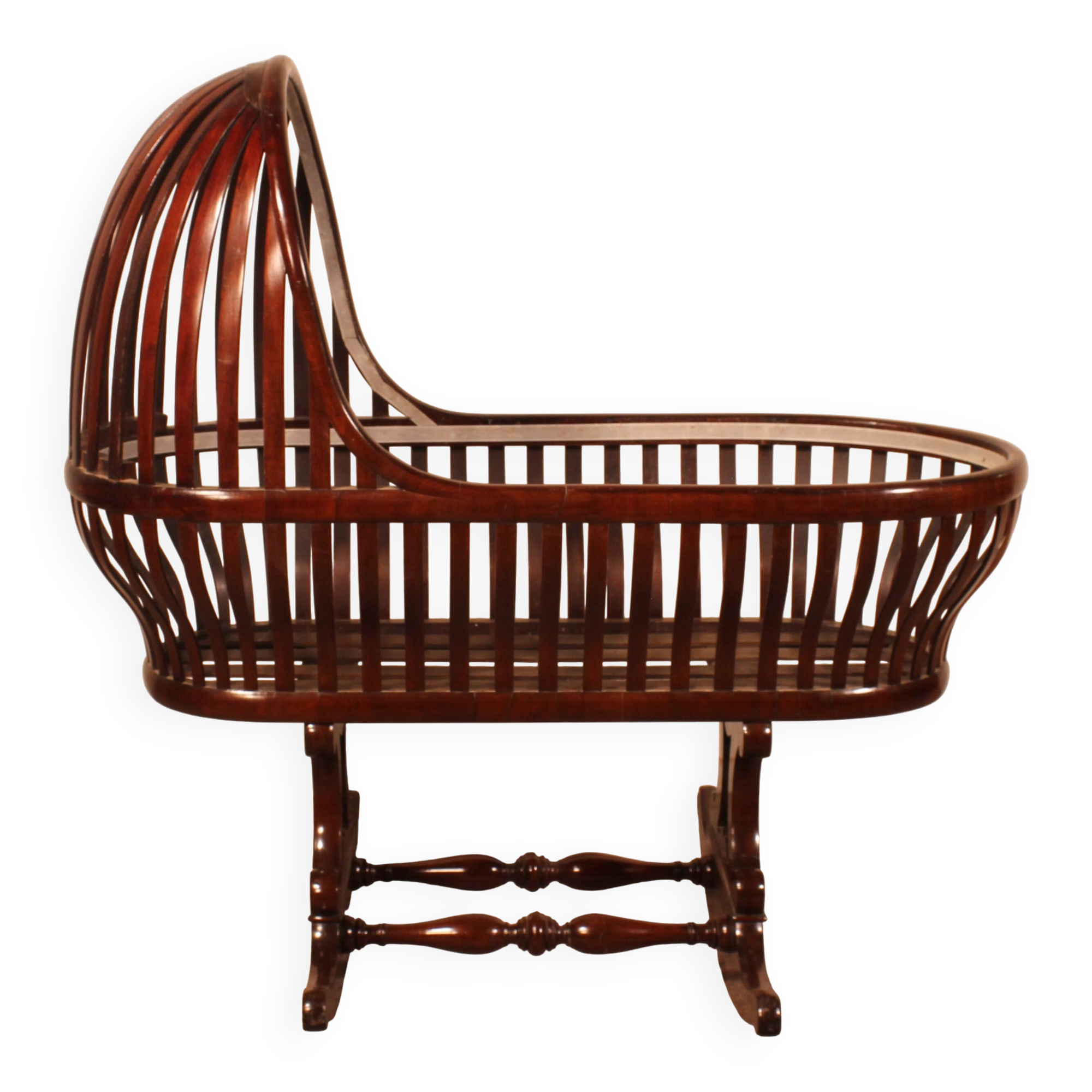 Curved Mahogany Cradle - 19th Century