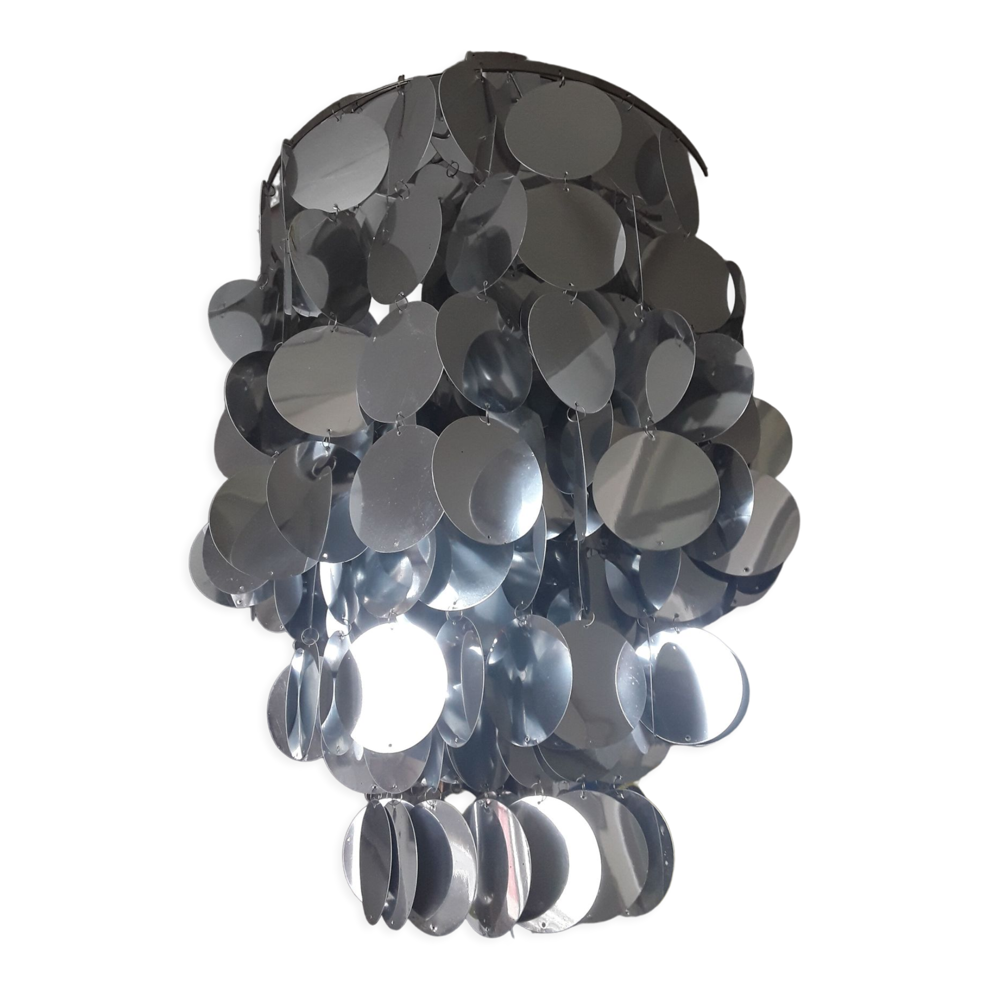 Vintage silver lozenge pendant light