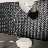 Mathias chrome and white vintage bedside desk lamp
