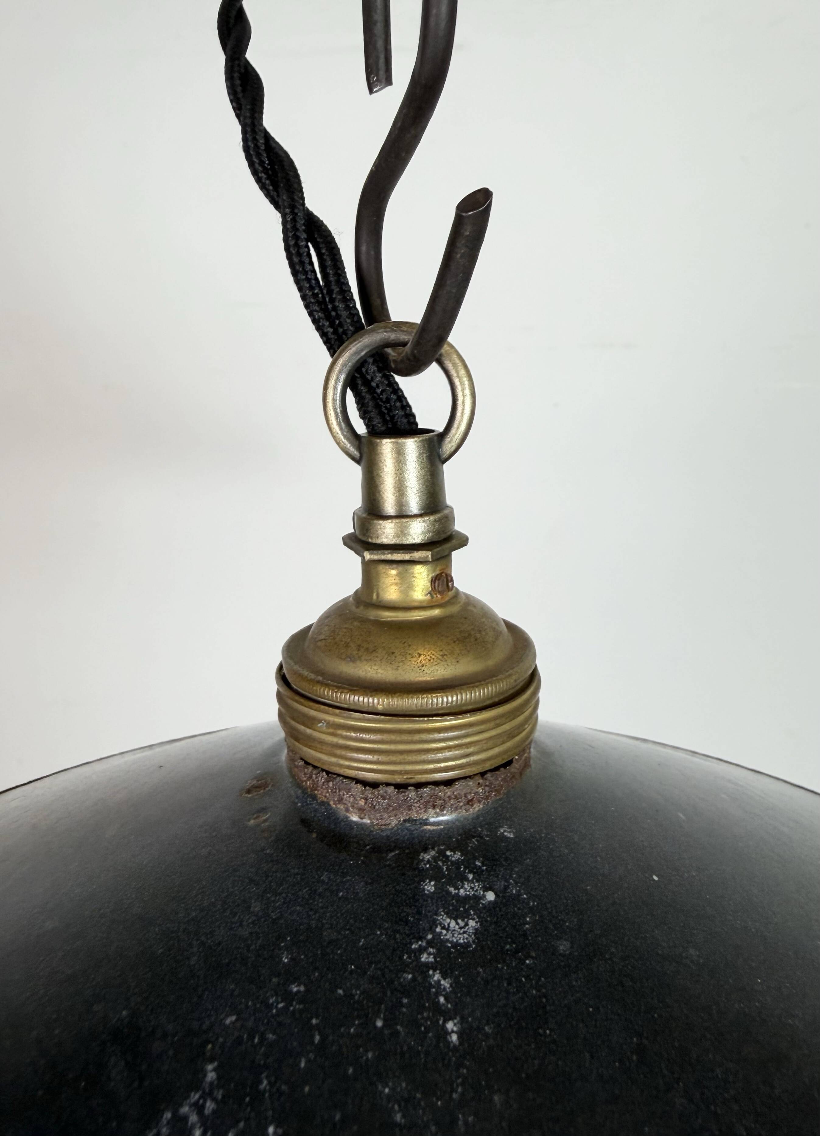Industrial Black Enamel Light, 1930s