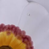 Flower plate in Vallauris ceramic