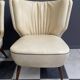 2 white leatherette Cocktail chairs 1960s